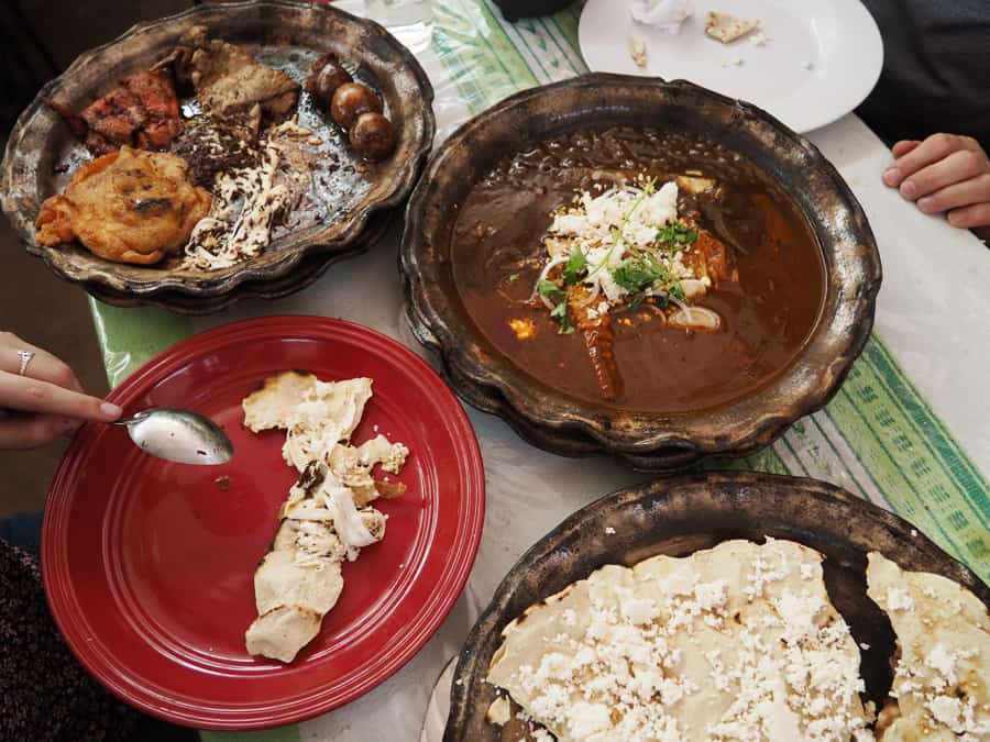 An open air restaurant market experience in Oaxaca City, Mexico. The food was delicious! | via Autumn All Along