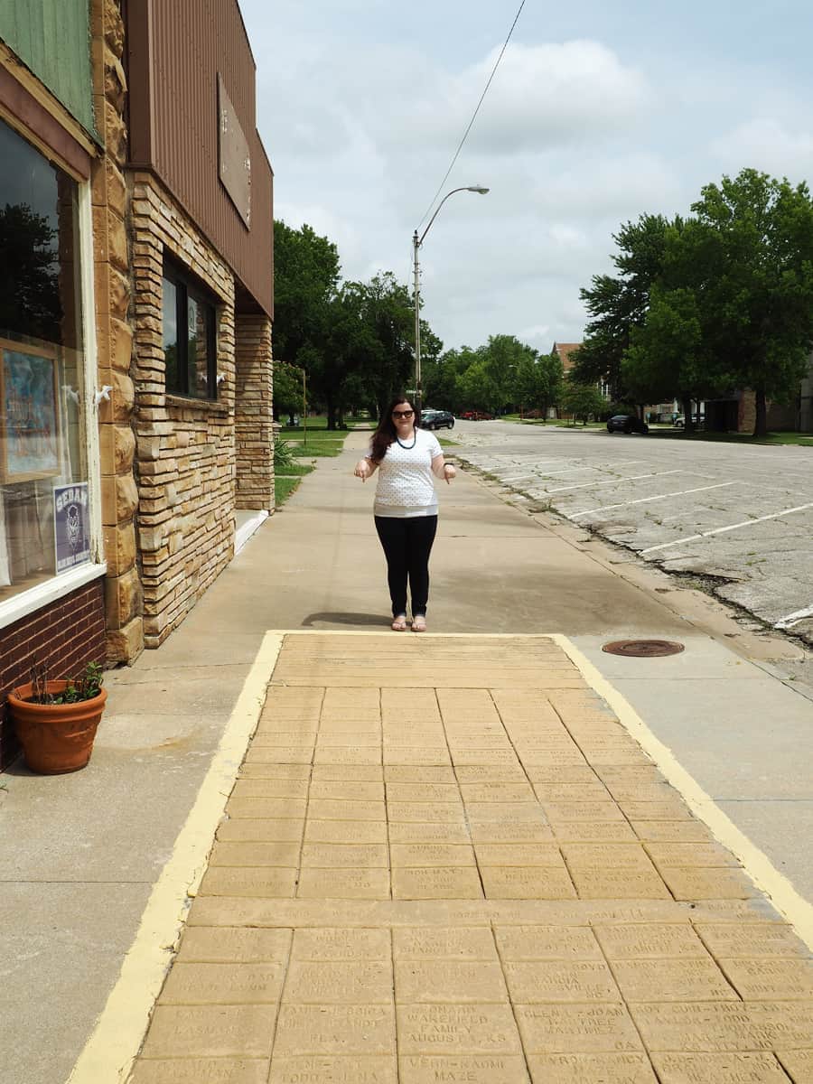 The yellow brick road in Sedan, Kansas has over 10,000 bricks with people's name on it. This is a fun roadside trip for people who are a fan of Oz. | via Autumn All Along