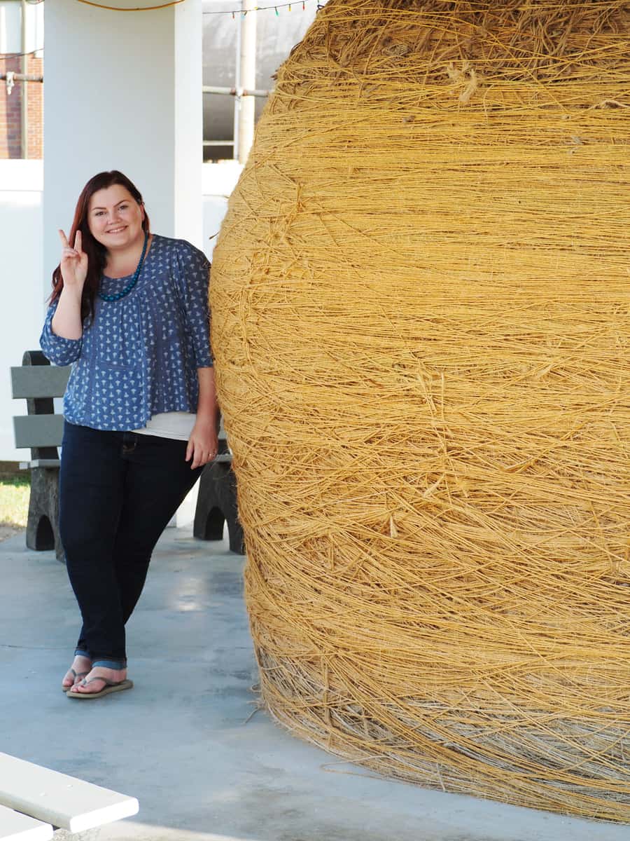 Cawker City, Kansas, has the world's largest ball of sisal twine. It is over 43 feet in circumfrance and over 20,000+ pounds! | via Autumn All Along