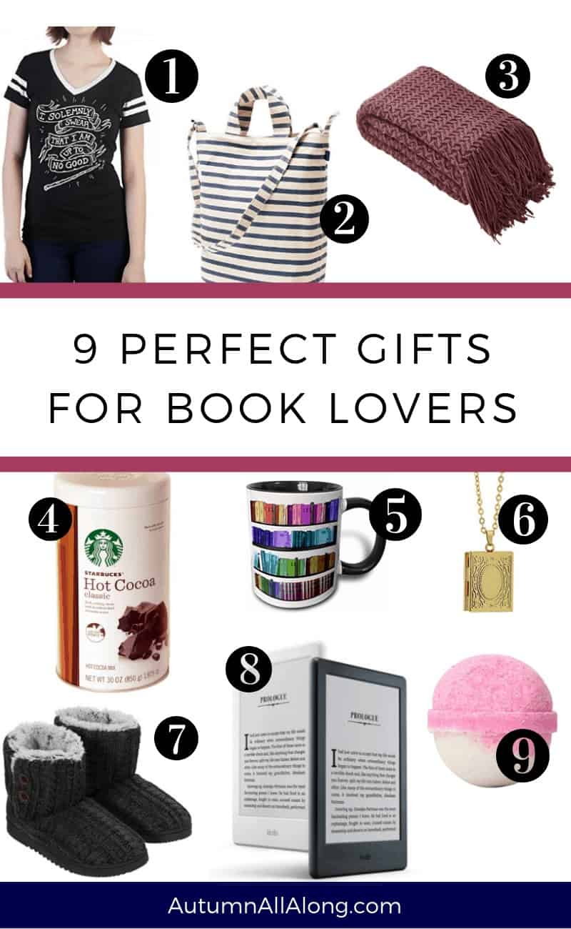 These are 9 great gifts to give to your favorite bookworm who loves all things cozy. Pin now, read later. | via Autumn All Along