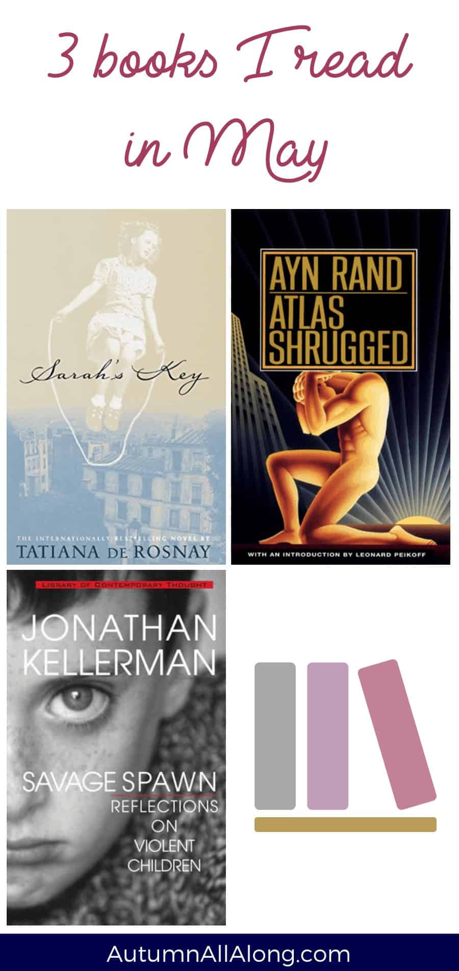 My books from May. Reviews on: Savage Spawn by Jonathan Kellerman, Atlas Shrugged by Ayn Rand, and Sarah's Key. | via Autumn All Along