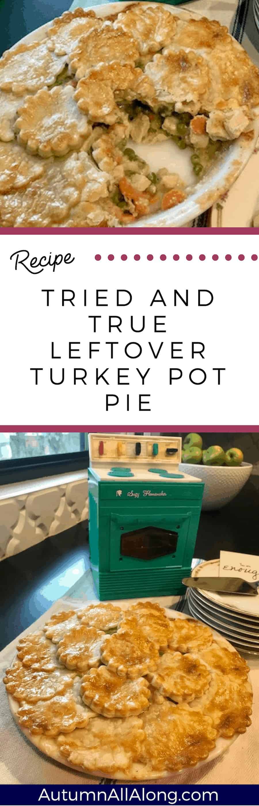 tried and true chicken or turkey leftover pot pie// this recipe is so yummy that people who don't even like pot pie get seconds! | via Autumn All Along