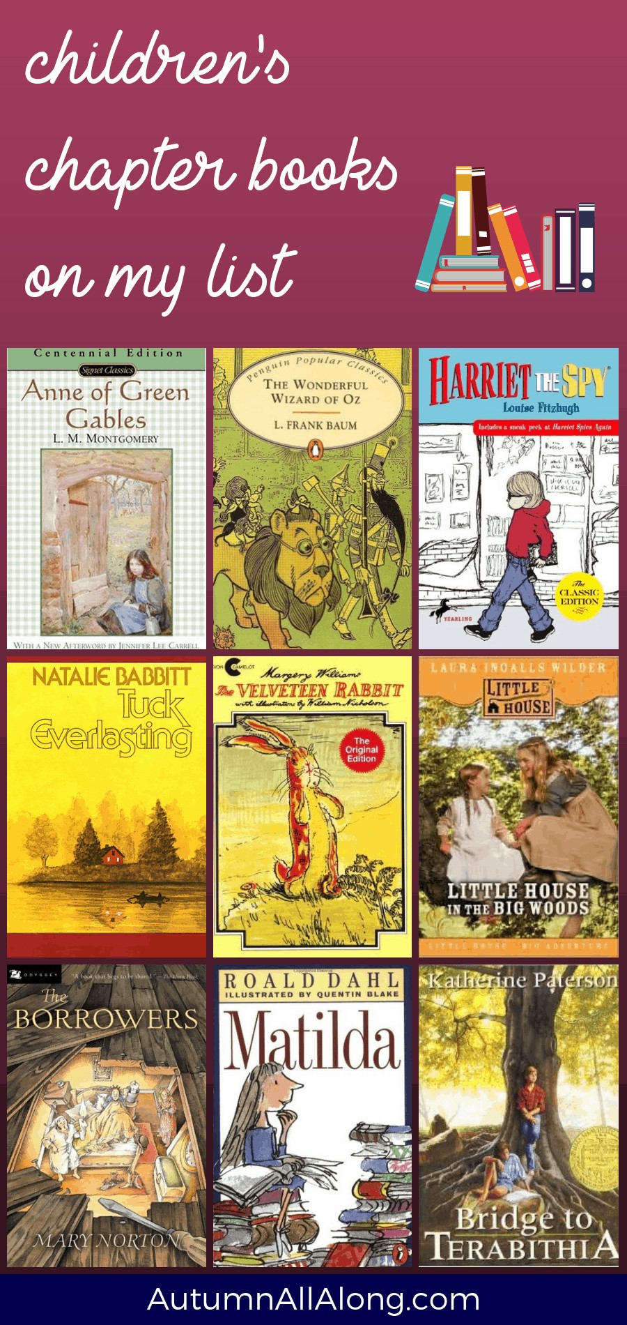 10 children's chapter books I am reading in 2018 | via Autumn All Along