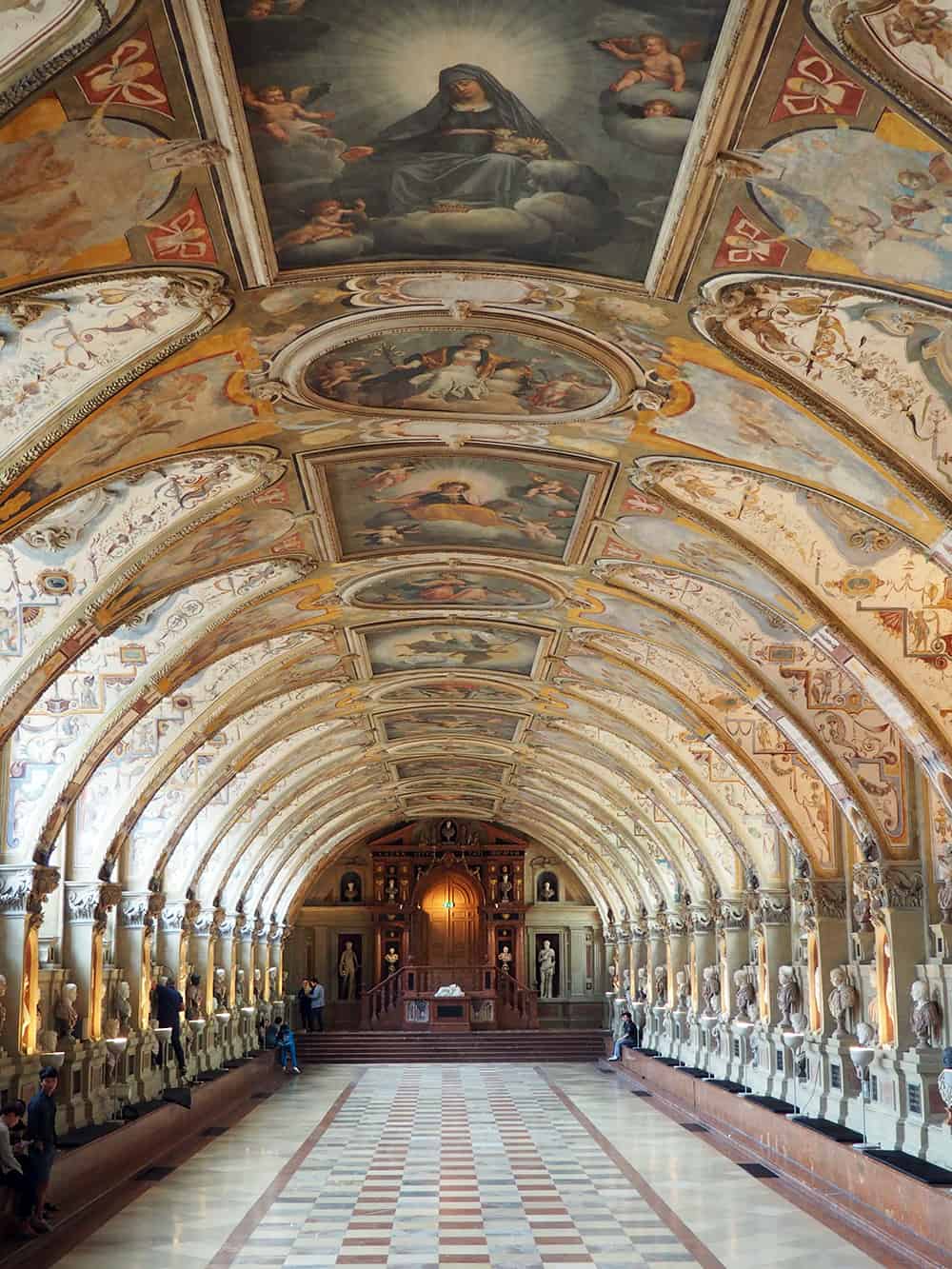 The Munich Residenz in Germany is has 10 court yards and 130 rooms open to the public. Opening in the 1300s, it is still available for tour even showing damage from World War 2. | via Autumn All Along