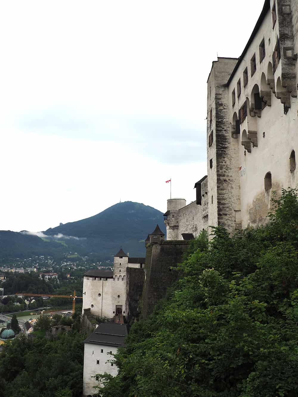 Part of the side of Fortress Hohensalzburg in Salburg, Austria. | via Autumn All Along