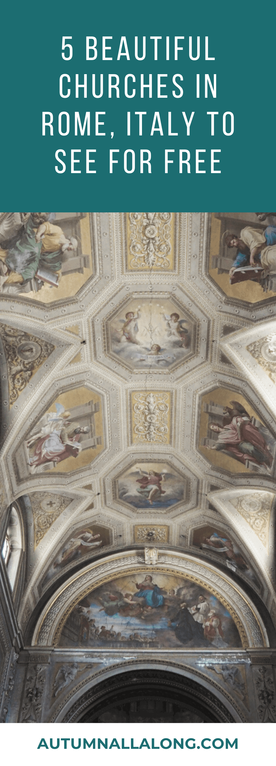 Rome, Italy is full of beautiful art and you can see most of it for free visiting churches! This is a photo tour of 5 churches we visited for free. | via Autumn All Along