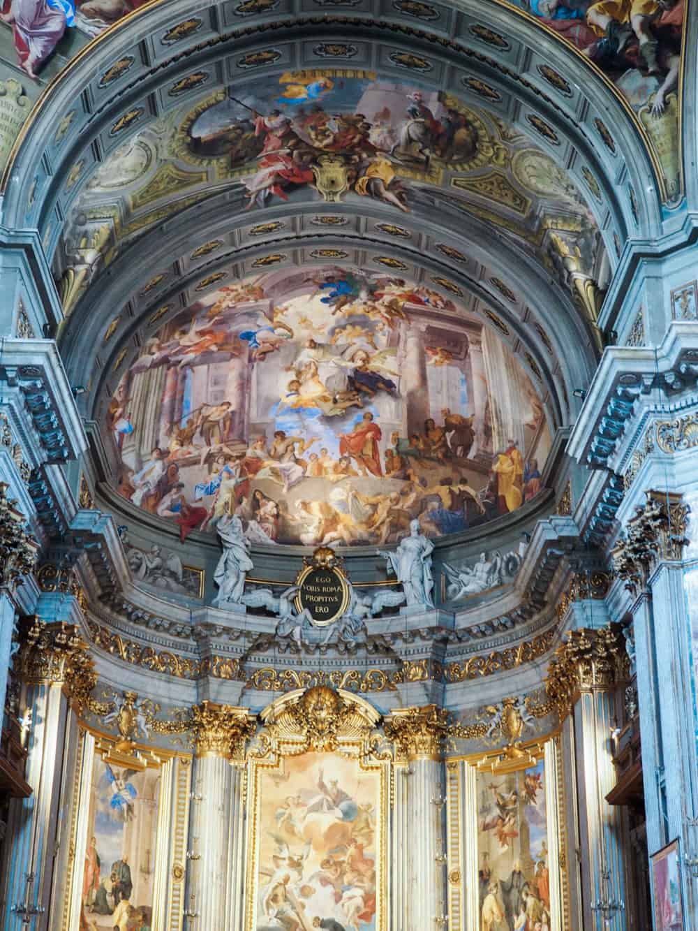 The Church of St. Ignatius of Loyola at Campus Martius in Rome, Italy is a baroque church that had its groundbreaking in 1626 and was completed in 1650.  | via Autumn All Along